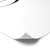 Begrüßungszeichen für Pfirsich und Weißes Brautpar Poster (Ecke)