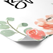 Begrüßungszeichen für pfirsichfarbenes Brautparty Poster (Ecke)