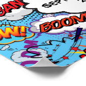 Begrüßungszeichen für Pop Baby Dusche Blauer Begrü Poster (Ecke)