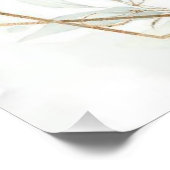 Begrüßungszeichen für Rosa und Gold Floral Baby Du Poster (Ecke)