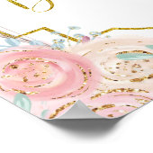 Begrüßungszeichen für rosa und goldene Magie Poster (Ecke)