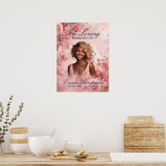 Begrüßungszeichen für Rose-Blush Poster (Küche)