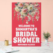 Begrüßungszeichen für Rot-Acryl-Brautparty Acrylschild (Hochzeit)