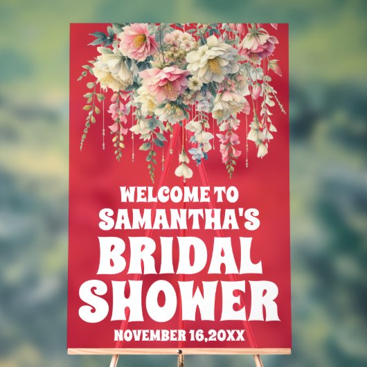 Begrüßungszeichen für Rot-Acryl-Brautparty Acrylschild (Neutral)