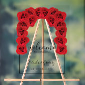 Begrüßungszeichen für rote Rosen Acrylschild (Neutral)