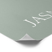 Begrüßungszeichen für Rustikal-Grünpfirsich Poster (Ecke)