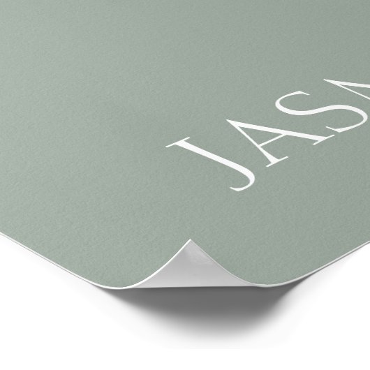 Begrüßungszeichen für Rustikal-Grünpfirsich Poster (Ecke)