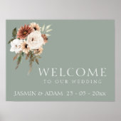 Begrüßungszeichen für Rustikal-Grünpfirsich Poster (Vorne)