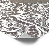 Begrüßungszeichen für Rustikale Blumenzehen Poster (Ecke)