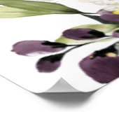 Begrüßungszeichen für Rustikale Burgund Orange Flo Poster (Ecke)