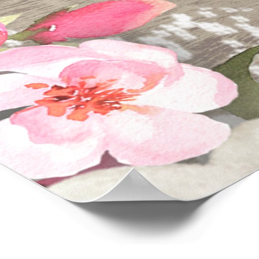 Begrüßungszeichen für Rustikale Wasserfarben Poster (Ecke)