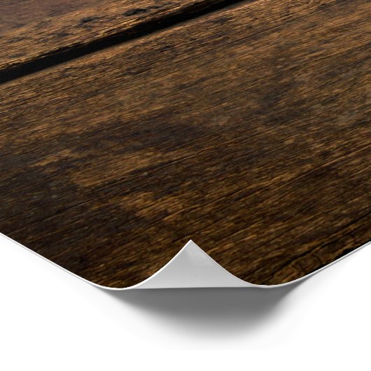 Begrüßungszeichen für rustikales Holz | EDITABLE F Poster (Ecke)