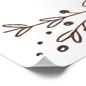 Begrüßungszeichen für rustikales Holz-Slice-Kupfer Poster (Ecke)