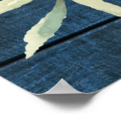 Begrüßungszeichen für rustikales Monogramm-Brautpa Poster (Ecke)