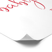 Begrüßungszeichen für Santa Baby Clothesline Baby Poster (Ecke)