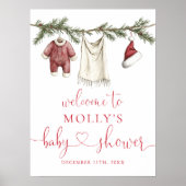 Begrüßungszeichen für Santa Baby Clothesline Baby Poster (Vorne)