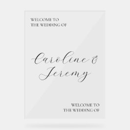 Begrüßungszeichen für saubere und moderne Akryllis Acrylschild