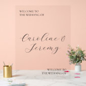 Begrüßungszeichen für saubere und moderne Akryllis Acrylschild (Hochzeit)