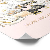 Begrüßungszeichen für Schwarz und Gold-Brautparty Poster (Ecke)