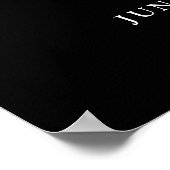 Begrüßungszeichen für Schwarz-Weiß-Monogramm Poster (Ecke)