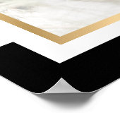 Begrüßungszeichen für Schwarz-weißes Gold Foto Poster (Ecke)