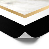 Begrüßungszeichen für Schwarz-weißes Gold Foto Poster (Ecke)