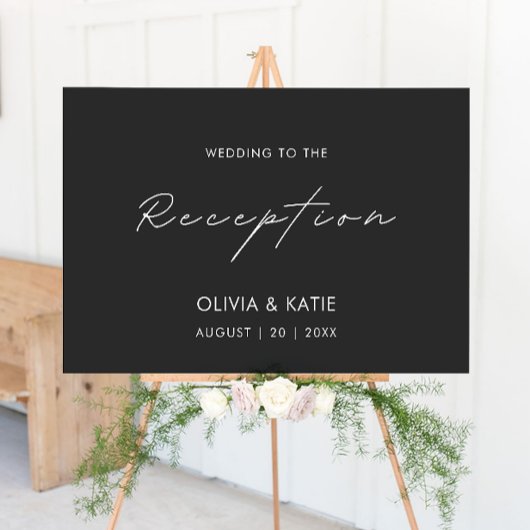 Begrüßungszeichen für Schwarze Hochzeit Poster