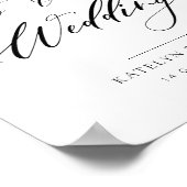 Begrüßungszeichen für schwarze Typografie Poster (Ecke)