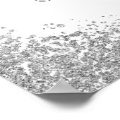 Begrüßungszeichen für Silberne Glitzer Poster (Ecke)