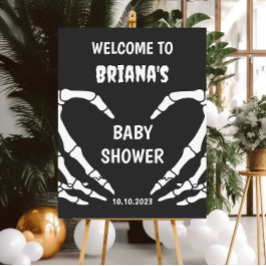 Begrüßungszeichen für Skull Halloween Baby Dusche Poster