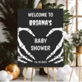 Begrüßungszeichen für Skull Halloween Baby Dusche Poster