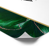 Begrüßungszeichen für Smaragdgrün und goldblütige  Poster (Ecke)