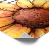 Begrüßungszeichen für Sonnenblumen Babydusche Poster (Ecke)