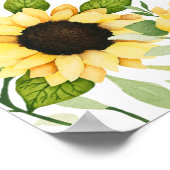 Begrüßungszeichen für Sonnenblumen Poster (Ecke)