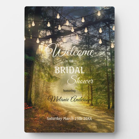 Begrüßungszeichen für String Lights Bezaubernd For Fotoplatte (Vorderseite)