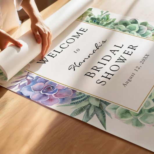 Begrüßungszeichen für sukkuläres Brautparty Poster