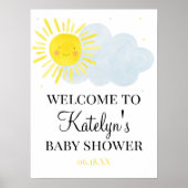 Begrüßungszeichen für Sunshine Baby Dusche Poster (Vorne)