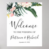 Begrüßungszeichen für tropische Hochzeiten in Urla Poster (Vorne)
