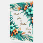 Begrüßungszeichen für tropische Iridescence Acrylschild (Winkel)