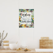 Begrüßungszeichen für tropisches Brautparty Poster (Küche)