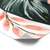 Begrüßungszeichen für tropisches Floralgold Poster (Ecke)