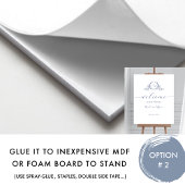 Begrüßungszeichen für vertikale blaue Monogramm Poster