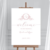 Begrüßungszeichen für vertikale Rose Poster