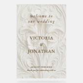 Begrüßungszeichen für viktorianische Blumenzehen Acrylschild (Vorderseite)