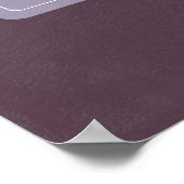 Begrüßungszeichen für Vintage Blumenzehen Poster (Ecke)