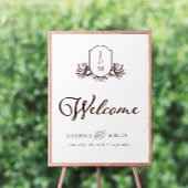 Begrüßungszeichen für Vintages botanisches Monogra Poster