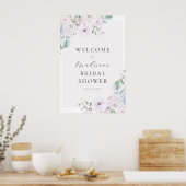 Begrüßungszeichen für Violet und Lavendel-Brautpar Poster (Küche)