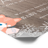 Begrüßungszeichen für Waldtiere Schneeballdusche Poster (Ecke)