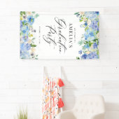 Begrüßungszeichen für Wasserfarben Blue Hydrangeas Banner (Insitu)