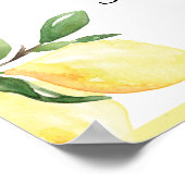 Begrüßungszeichen für Wasserfarben Lemon Babydusch Poster (Ecke)